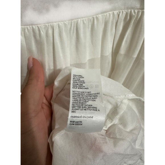 Zimmermann Women's Rosa striped midi Dress size 3 tie shoulder cream cotton - Picture 7 of 9